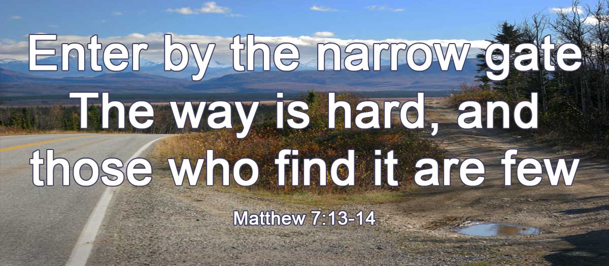 enter by the narrow gate